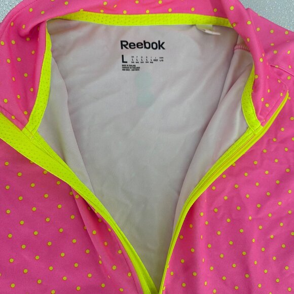 Reebok Top Play Dry Women’s Pullover Pink 1/4 Zip Size Large - Picture 3 of 6